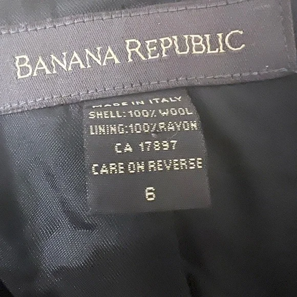 Banana republic Black Women's Blazer size 6l wool - Picture 6 of 7
